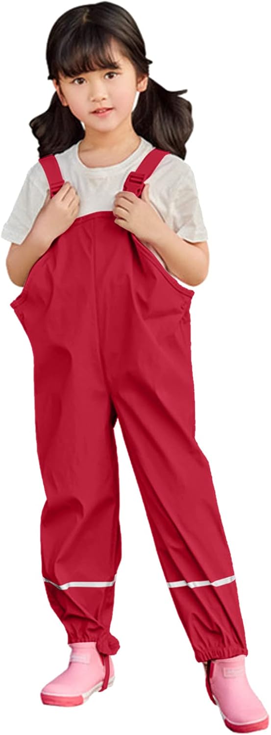 Waterproof Rain Pants for Kids Reflective Durable