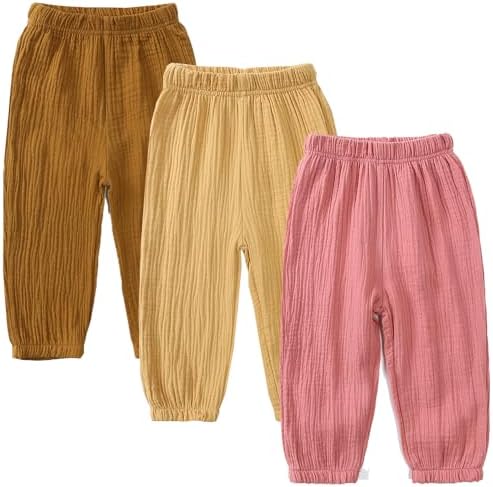 Stylish 3-Pack Elastic Waist Pants