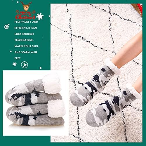 DoSmart Kids Fuzzy Slipper Socks Warm Thick Fleece Lined
