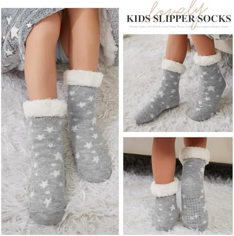 Cozy Fuzzy Slipper Socks for Kids