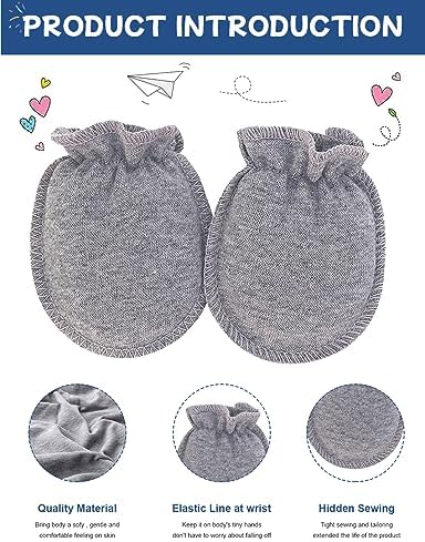 Cute Baby No Scratch Mittens
