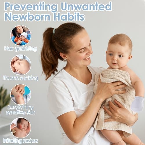 8-Piece Soft Cotton Baby Mittens