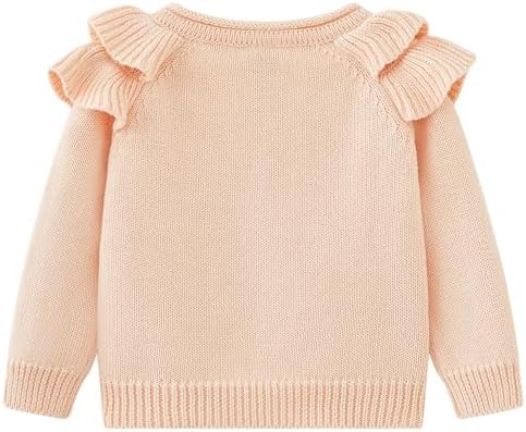 Girls Cherry Embroidery Knit Coats Sweater Cardigan Jacket
