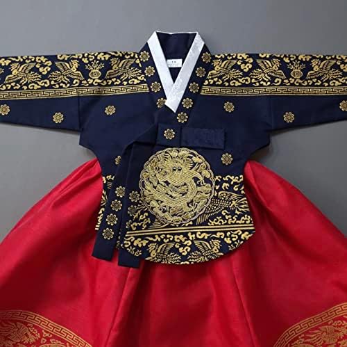 Navy Blue Hanbok Dress for Your Little Star