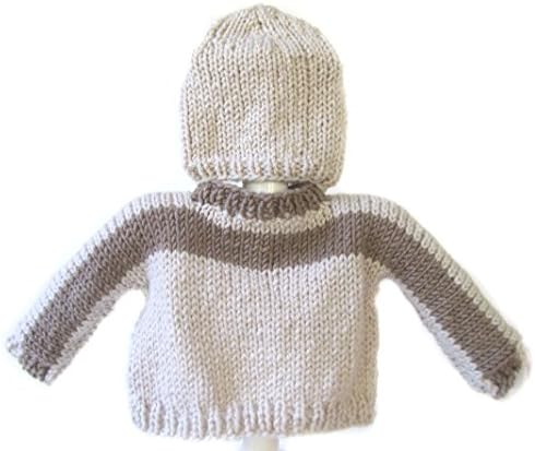 Handmade Knitted Baby Sweater and Hat - Soft Cozy for Cotula Early