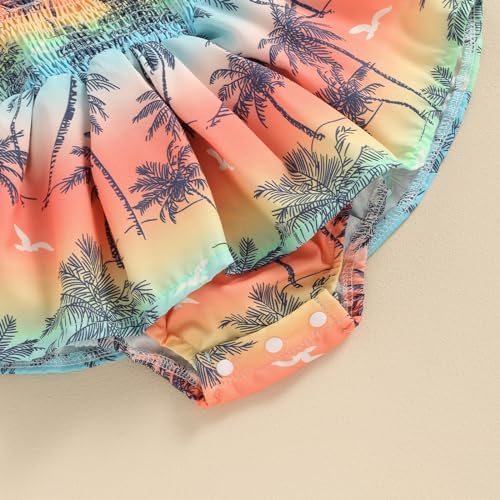 Adorable Baby Girl Summer Floral Romper with Sun Hat