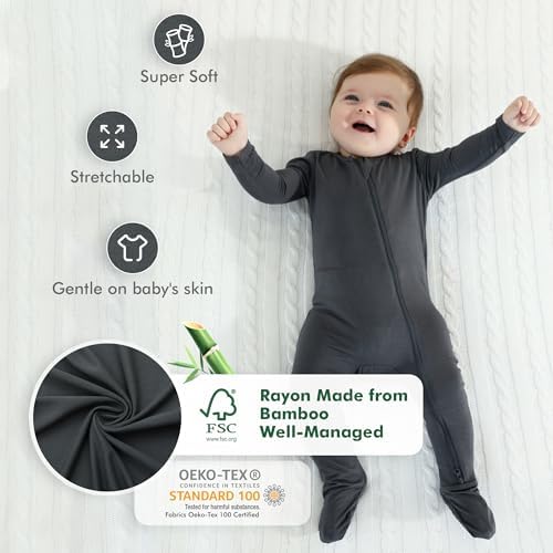 HAPIU Bamboo Rayon Pajamas for Babies Eco-Friendly Cozy