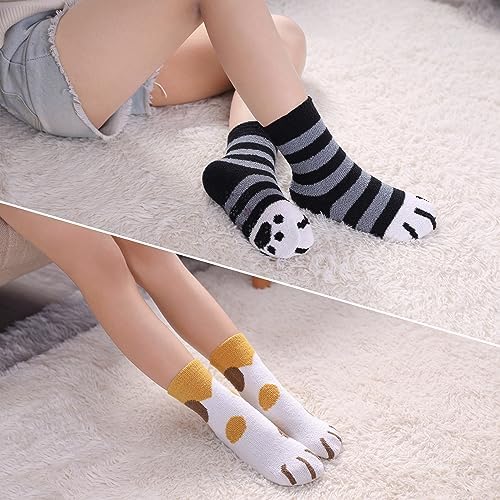 LINEMIN Kids Fuzzy Socks with Non-Slip Grip