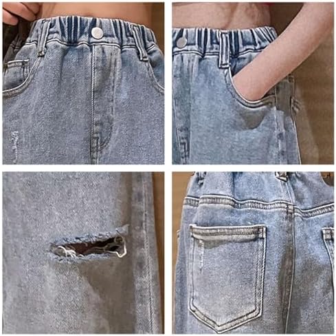 Girls Ripped Jeans Streetwear Kids