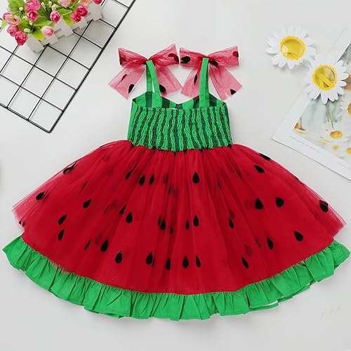 ODIZLI - Toddler Girls Princess Tutu Dress - Spaghetti Straps Ruffle Hemline Halloween Party Costume