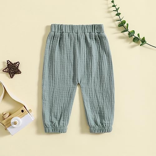 Cotton Linen Joggers for Toddler Boys