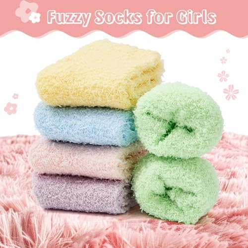 Durio Kids Fuzzy Sock Set for Girls