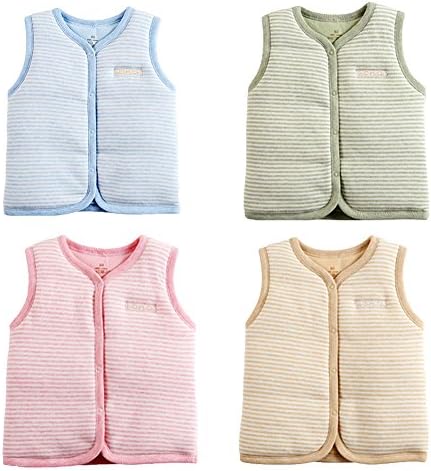 Monvecle Baby Cotton Warm Vests Unisex Infant to Toddler Padded Waistcoat - Loose Fit