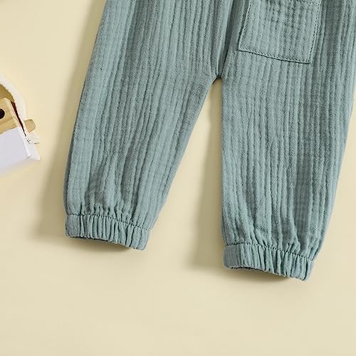 Cotton Linen Joggers for Toddler Boys
