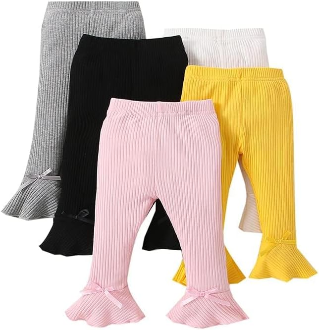 Stylish Stretchy Flare Pants for Babies and Girls