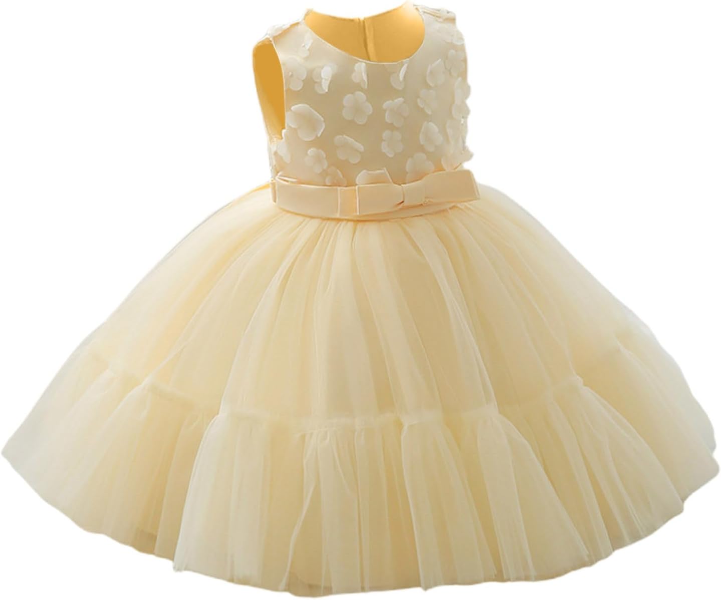 Flower Princess Tulle Dress OiSleeve Formal Wedding Party Gown