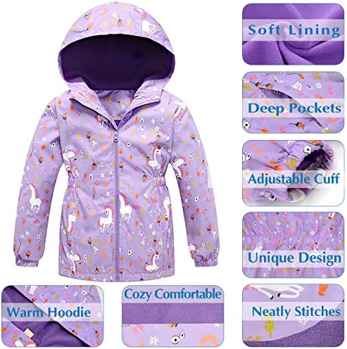NerbeY Sport Specific Clothing Zip-Up Hooded Girls Wind-Resistant Jacket