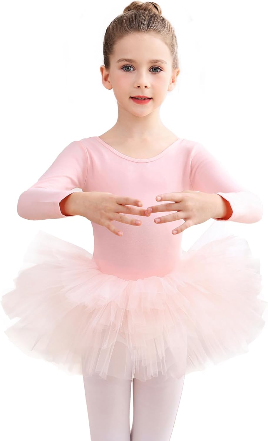 EASTBUDDY Ballet Dress for Girls - SoftCushiony Leotard with Tutu Skirt