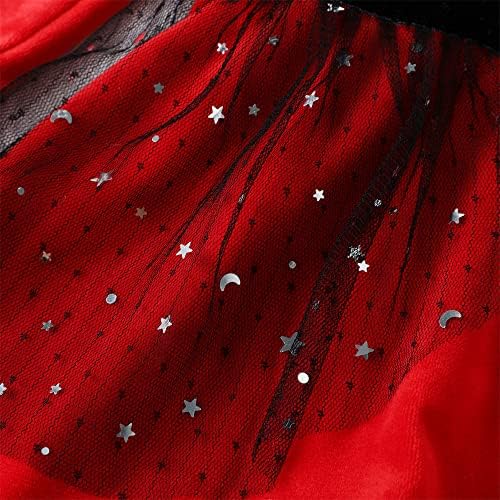 Meufam Christmas Ruffle Fur Toddler Dress