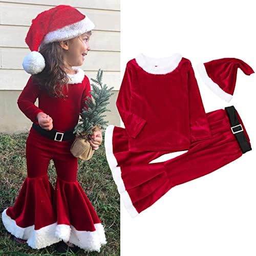 EnJoCho 4PC Christmas Cosplay Outfit for Kids 1-7 Years