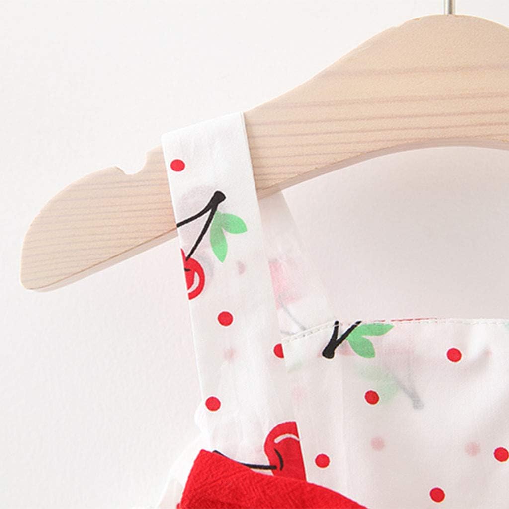 AMIMOJY Bow Kids Dresses Girls Hat Toddler Sleeveless Outfits