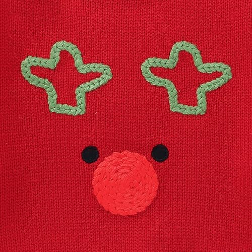 Child Christmas Sweater with Embroidered Santa