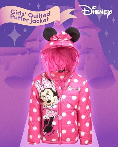 Disney Girls Puffer Jacket - Cozy for Minnie Mouse and Friends