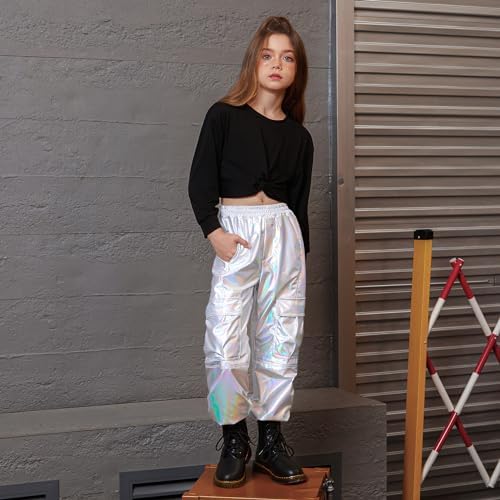 Perfashion Metallic Cargo Pants for Girls
