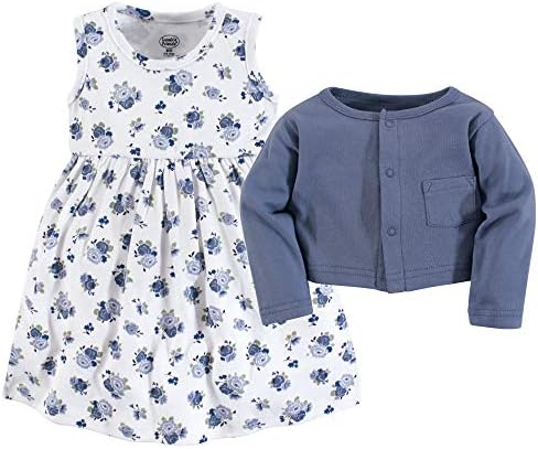 Luvable Friends Baby Girl Sleeveless Dress Cardigan