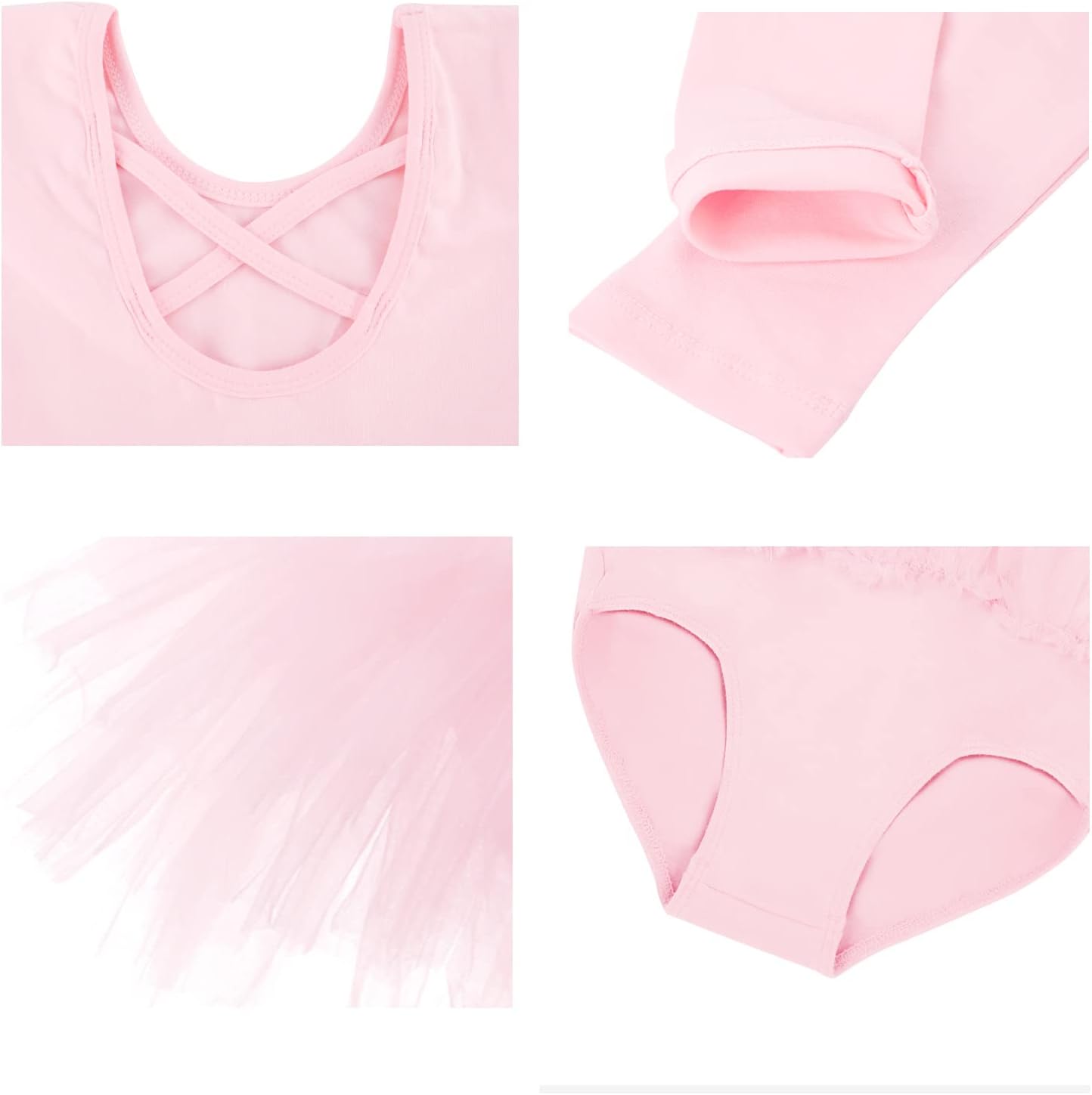 EASTBUDDY Ballet Dress for Girls - SoftCushiony Leotard with Tutu Skirt