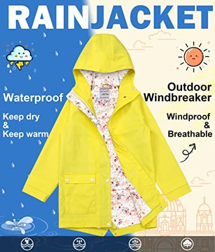 Moo Garden Girls Waterproof Rain Jacket