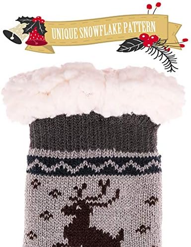 MOGGEI Fuzzy Slipper Socks for Kids Warm Cozy Anti-Slip Gift