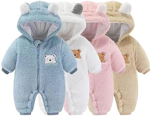 Baby Girls Boys Winter Snowsuit Teddy Bear Outfit Romper Coat