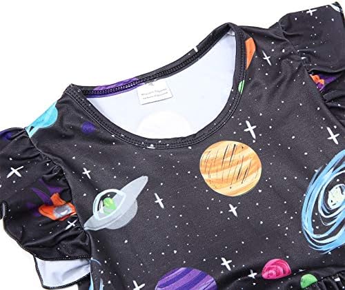 NA Baby Girls Galaxy Twirl Ruffle Bottom Dress Soft BreatheSummer Wardrobe Essential
