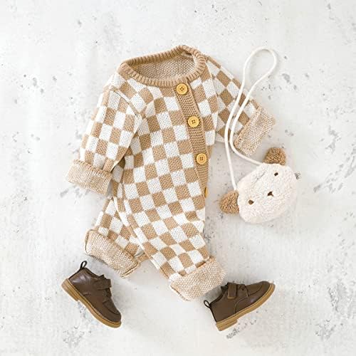 SAYOO Baby Plaid Romper for Kids - Stretchy and Soft