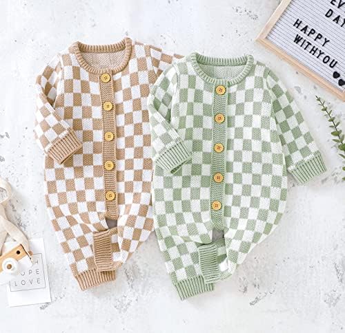 SAYOO Baby Plaid Romper for Kids - Stretchy and Soft