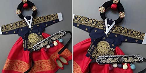 Navy Blue Hanbok Dress for Your Little Star