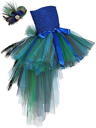 Tutu Dreams Fancy Peacock Feather Pageant Dress for Girls