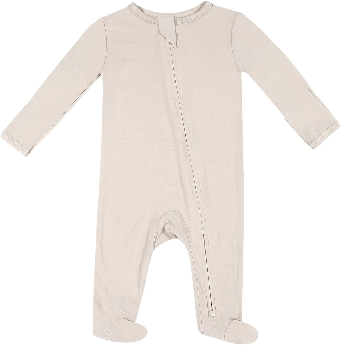TWINOR Baby Footed Pajamas with Mittens One-Piece Romper 1