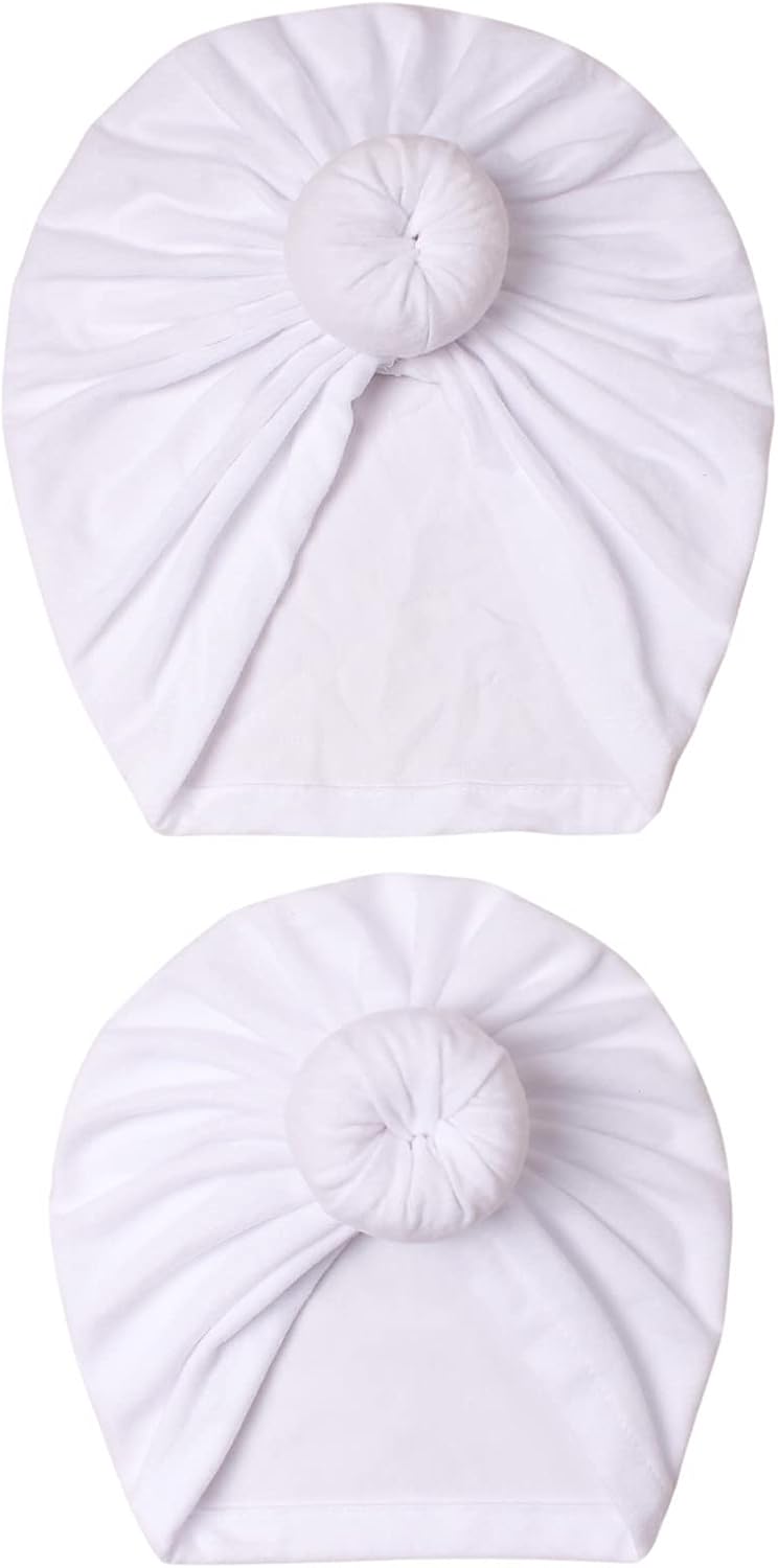 Natural Cotton Infant Elatics Turban Hat