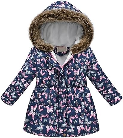 Thick Warm Down offic Print Puffer Jacket