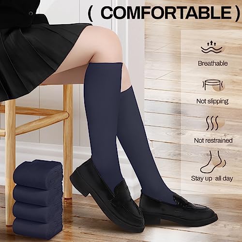 Lainlight Comfortable Knee High Socks for Girls in School Uniforms