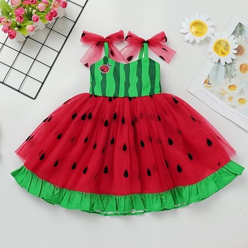 ODIZLI - Toddler Girls Princess Tutu Dress - Spaghetti Straps Ruffle Hemline Halloween Party Costume