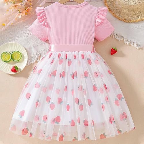 Beessbest Girls Casual Tulle Tutu Dress Princess Cardigan Neck Party Casual Occasions