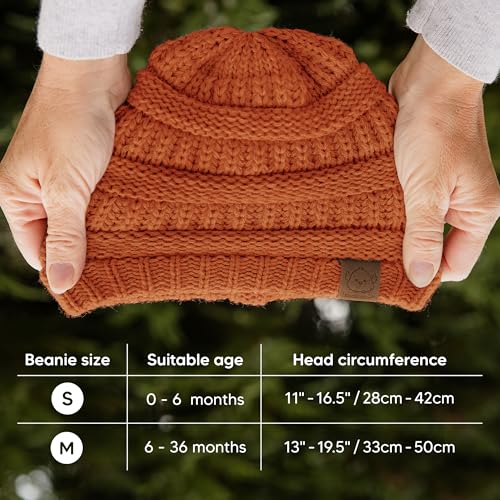 3-Pack Tawny Knit Baby Beanies for Boys Girls