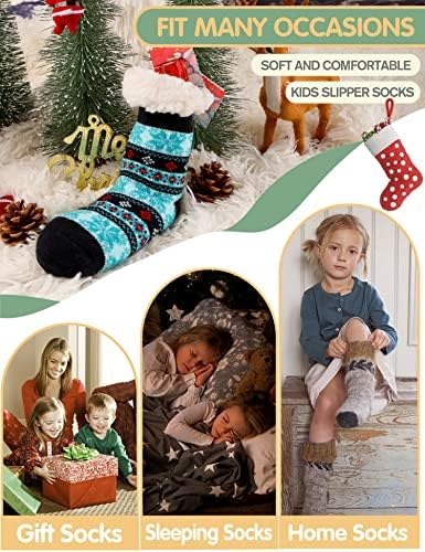 MOGGEI - Warm Plush Sherpa Fuzzy Socks for Kids Adults