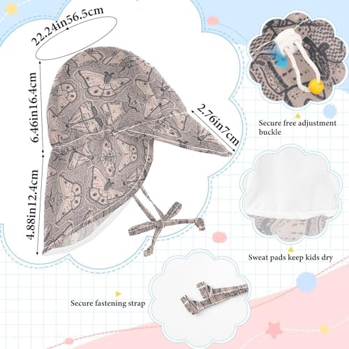 Adjustable Witchcraft Style Baby Sun Hat 2-4T