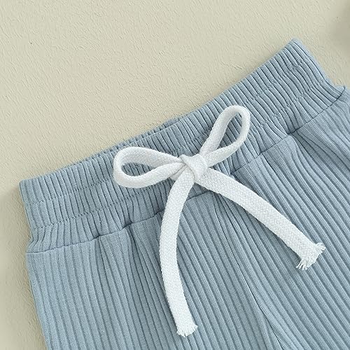 SHUING 3-Piece Elastic Jogger Pants for Toddler Boys and Girls