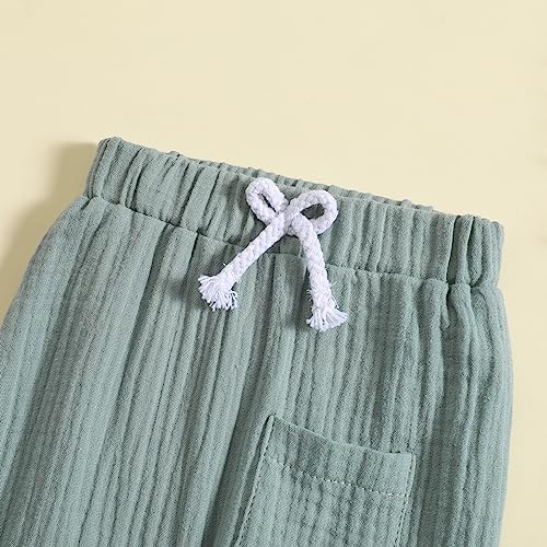 Cotton Linen Joggers for Toddler Boys