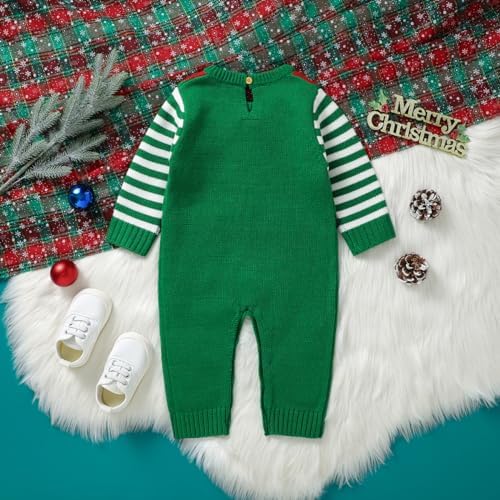 Mimixiong Christmas Baby Boy Girl Striped Knit Sweater 1